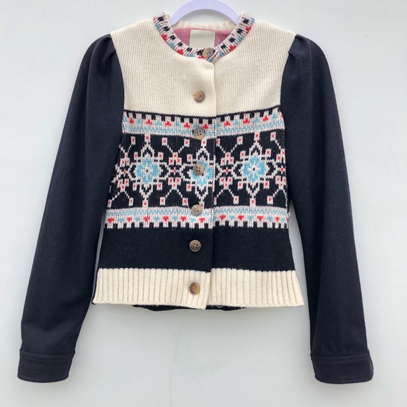 Anthro Elevenses Buckhaven Fair Isle Jacket 2 - Picture 4 of 14